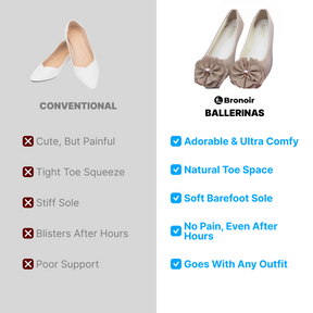 Bronoir Nola Cozy - Elegant & Supportive Ballerinas for Daily Comfort